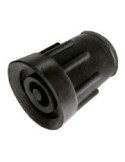 Contera para bastones y muletas 19 mm. Negro, pequeño. Contiene dos unidades.