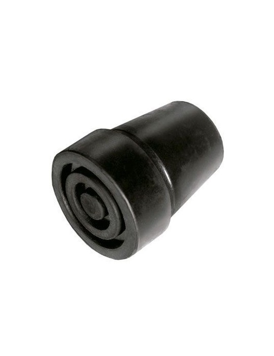 Contera para bastones y muletas 19 mm. Negro, grande.  Contiene dos unidades.