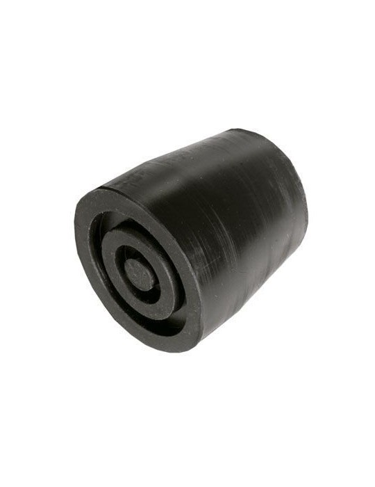 Contera para bastones y muletas 27 mm. Negro, grande.  Contiene dos unidades.