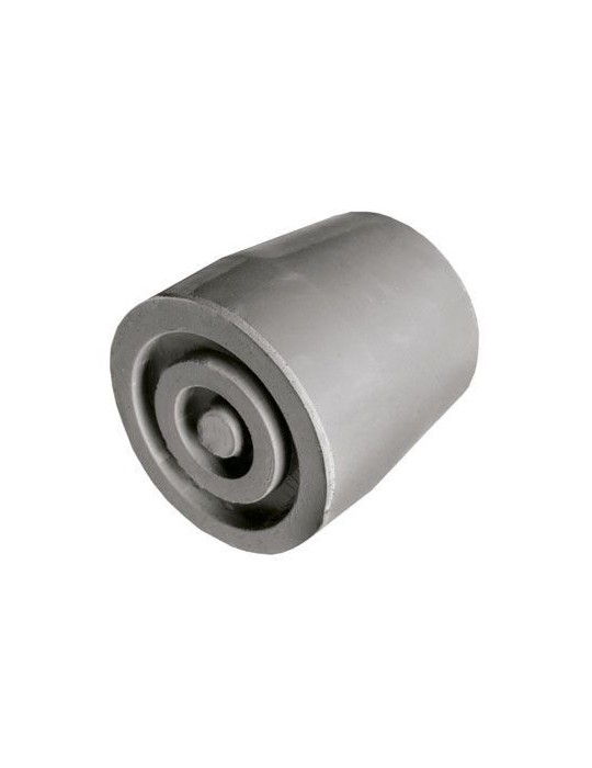Contera para bastones y muletas 27 mm. Gris, grande. Contiene dos unidades.