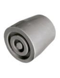 Contera para bastones y muletas 27 mm. Gris, grande. Contiene dos unidades.