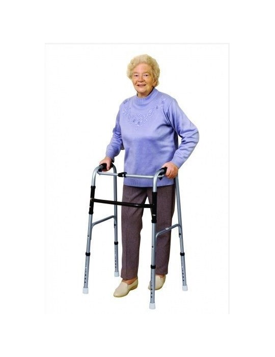 Caminador plegable de alta calidad. Plata