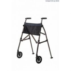 Caminador Fold N Go con 2 ruedas antracita