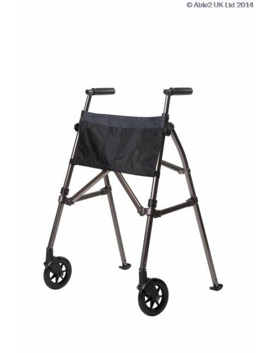 Caminador Fold N Go con 2 ruedas antracita