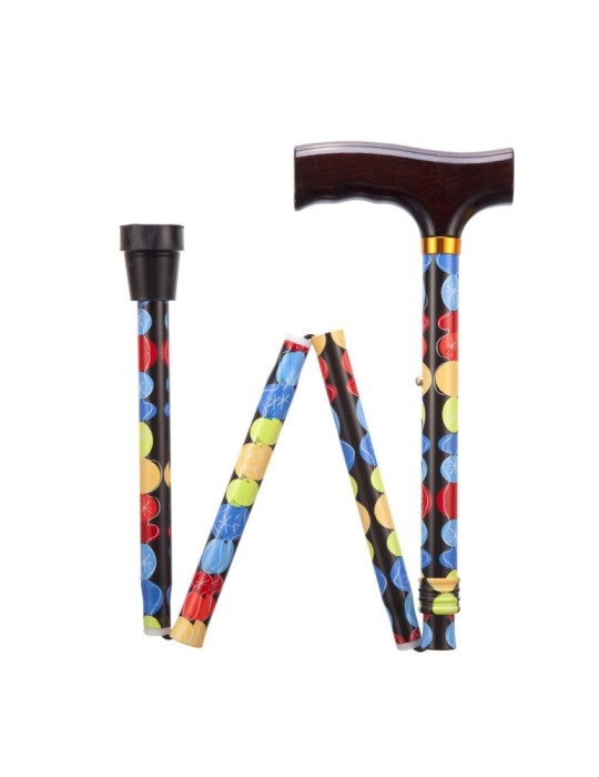 Bastón plegable 76 - 89 cm - Burbujas de colores