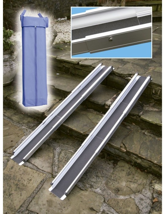 Rampa pequeña para silla de ruedas retractil