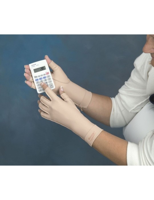 Guantes edema Norco. Dedos medio-tapados, izquierda talla M