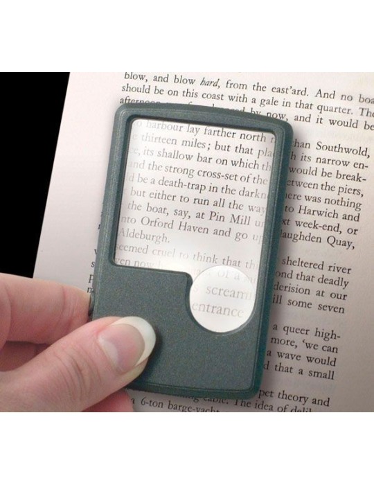 Lupa de bolsillo con luz LED,  5cm x 9cm