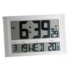 Reloj por radiocontrol con indicador de temperatura XXL