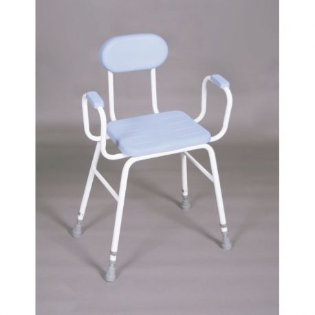 Taburete con asiento de poliuretano con reposa-brazos y respaldo (sustituye a PR60262)