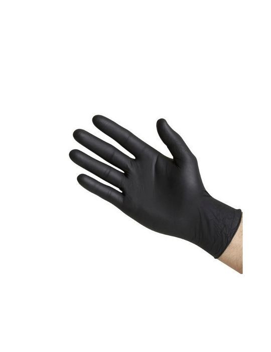 Guantes de latex - nitrilo negros , caja 100 und.