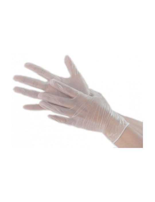 Guantes de vinilo sin polvo, caja 100 und