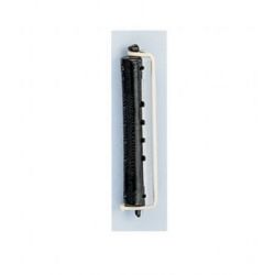 BOLSA 12 BIGUDIES 9,1cm PLASTICO GRI/NEG - 16mm