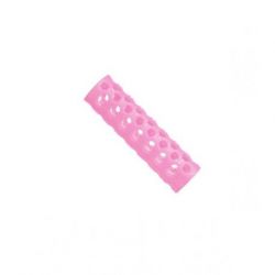 BUCLES ROSA TRASLUCIDO N-6 41mm 12uds